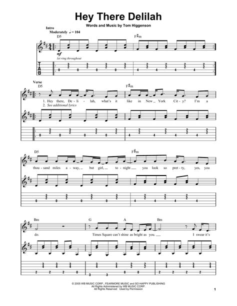 hey there delilah chords|hey there delilah guitar chords easy.